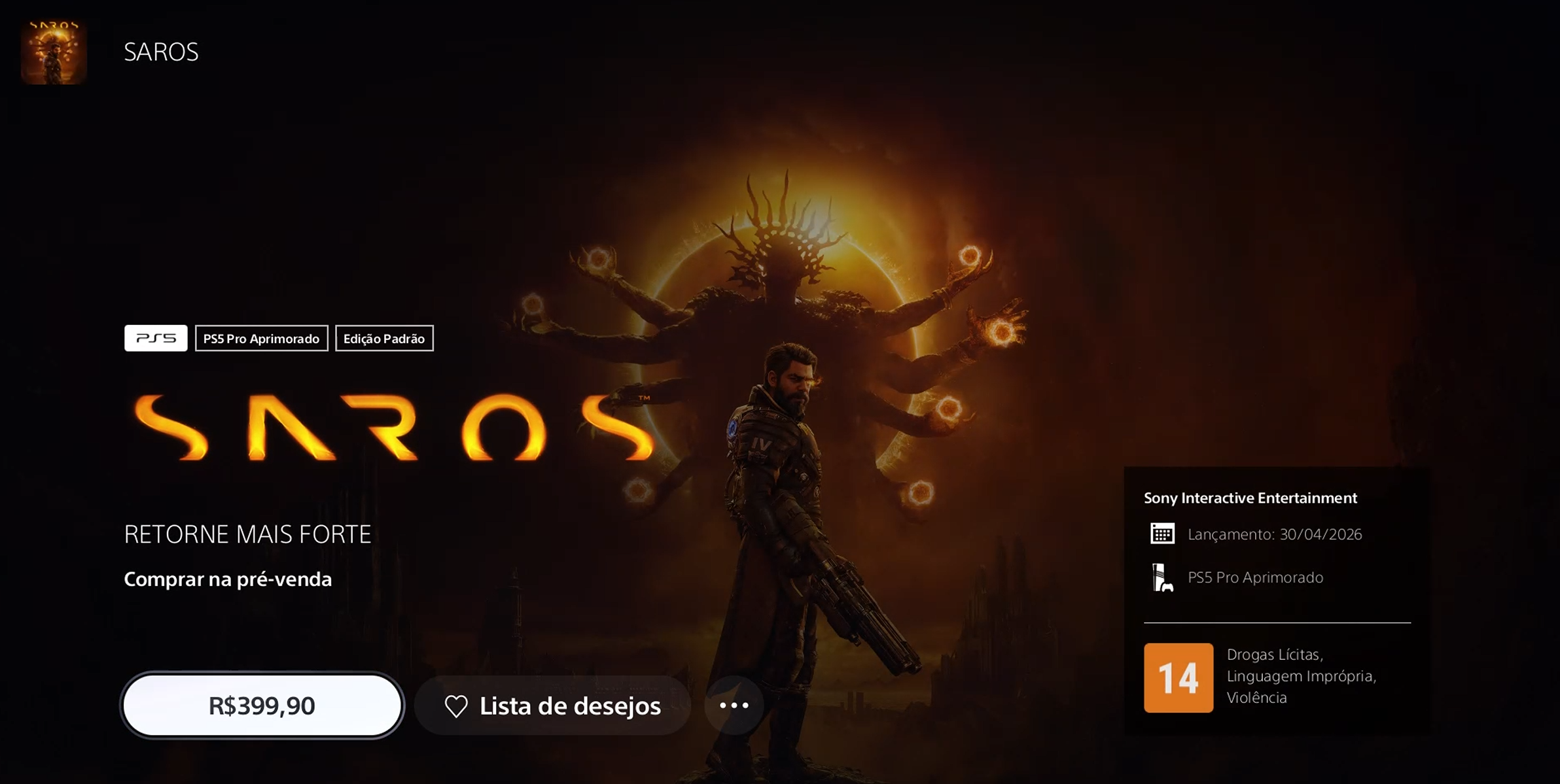 Notícias Rápidas – Saros Preview Trailer