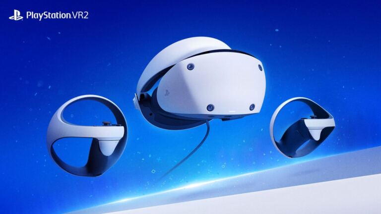 Headset PlayStation VR2 e controles Sense da Sony