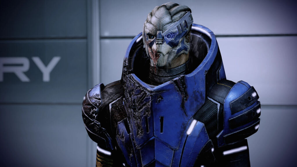 Comandante Shepard em cena de Mass Effect Legendary Edition