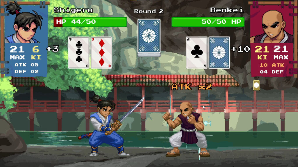 Duelo de samurais em Burakku Jakku Samurai, um dos jogos com demo no Steam Next Fest