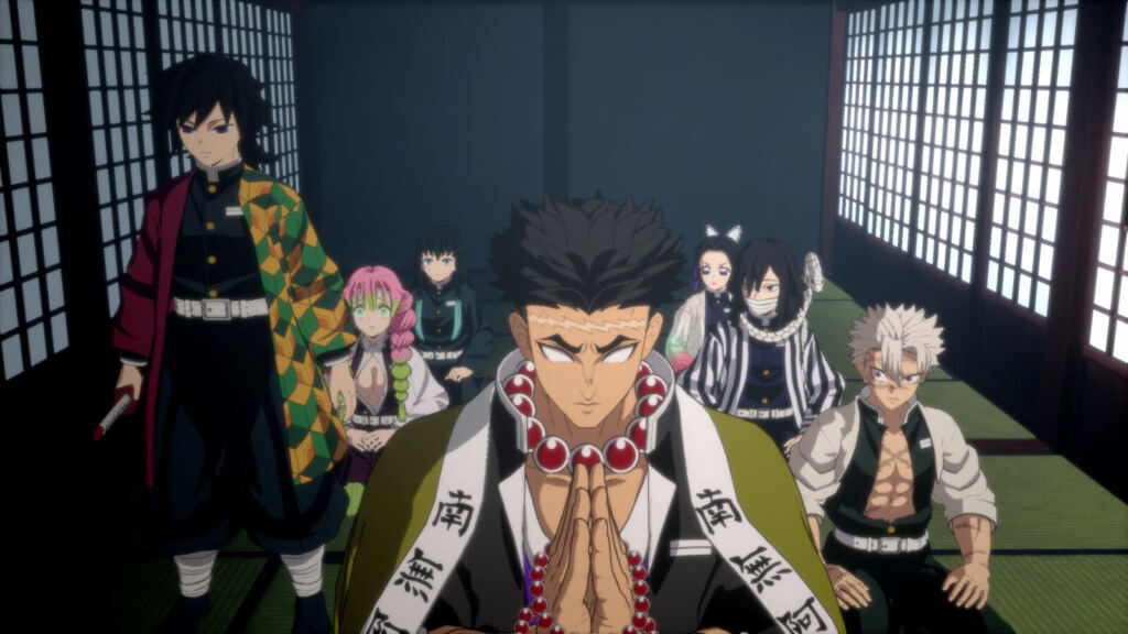 Tanjiro em combate em Demon Slayer The Hinokami Chronicles 2