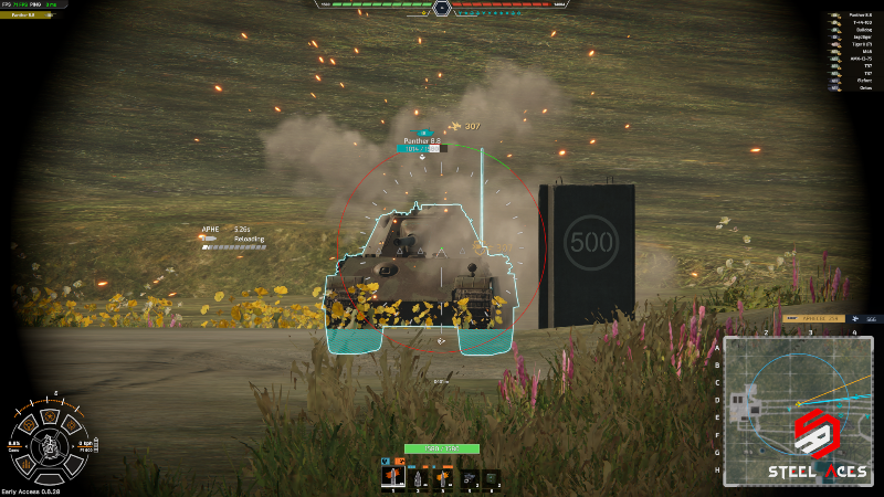 Tank combat in Steel Aces
